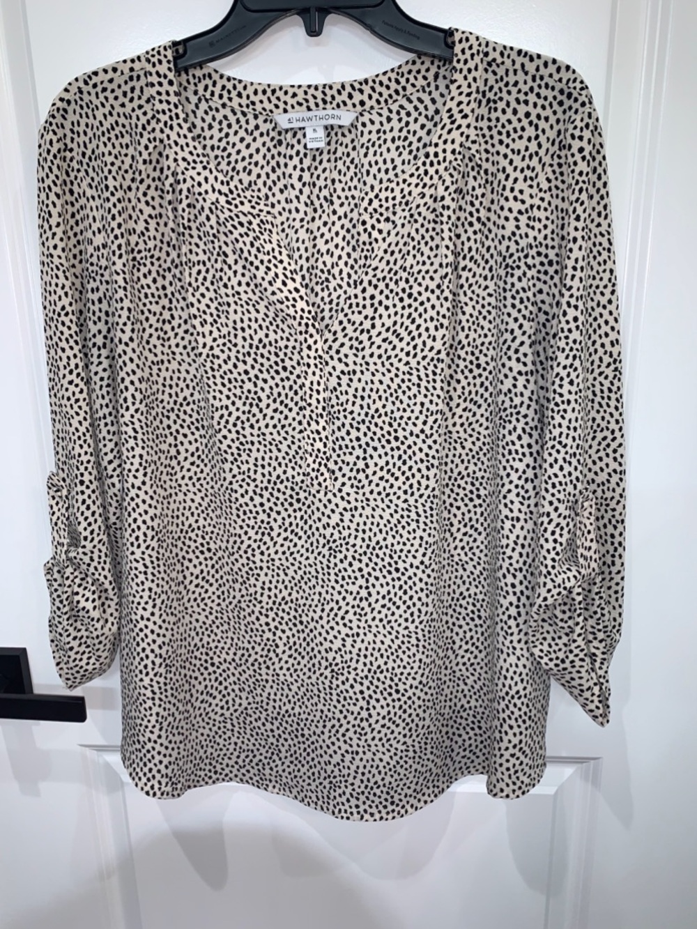 41 Hawthorn Cream and Black Leopard Print Blouse